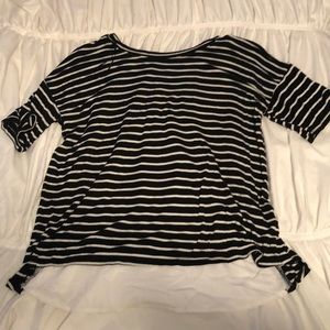 Black and white striped long t-shirt size medium!